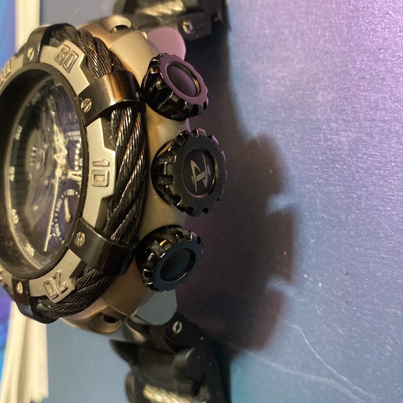 Invicta Reserve Bolt Watch with Silicone Strap, Black, Mother of Pearl - Picture 8 of 8